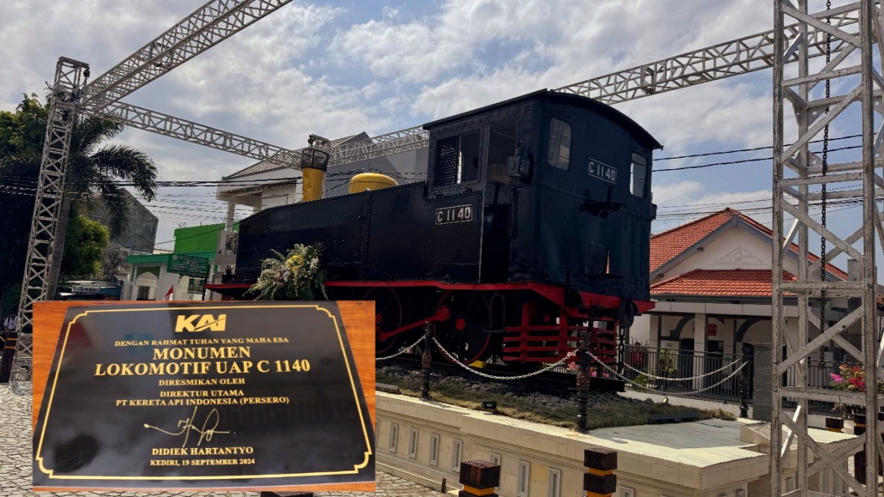 PT KAI Resmikan Monumen Lokomotif C 1140 di Stasiun Kediri, Hadiah Istimewa HUT ke-79
