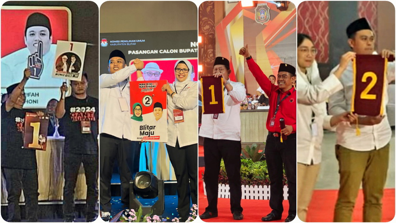 Nomor Urut Paslon Resmi Ditetapkan, Pilkada 2024 di Blitar Memasuki Tahapan Kampanye