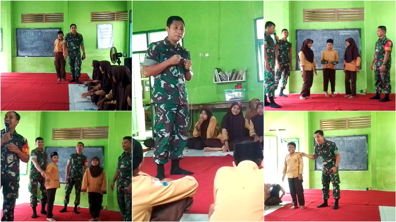 TNI Perkenalkan Metode Gasing kepada Siswa MI Al Muslihuun 02 Tlogo Kanigoro, Anak-anak Antusias Belajar Matematika dengan Cara Menyenangkan