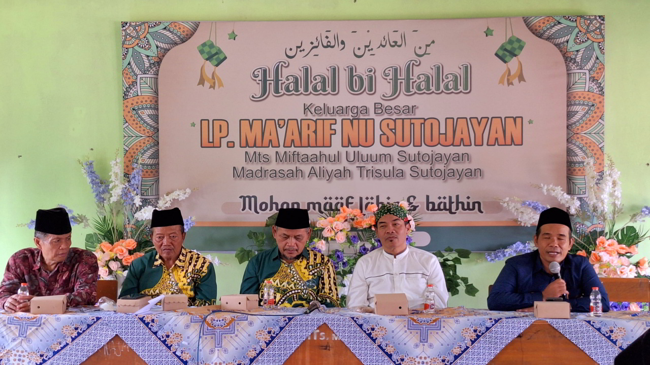 Pererat Silaturahmi, Halal Bihalal Keluarga Besar Lembaga Pendidikan MA’ARIF NU Sutojayan Berjalan Meriah
